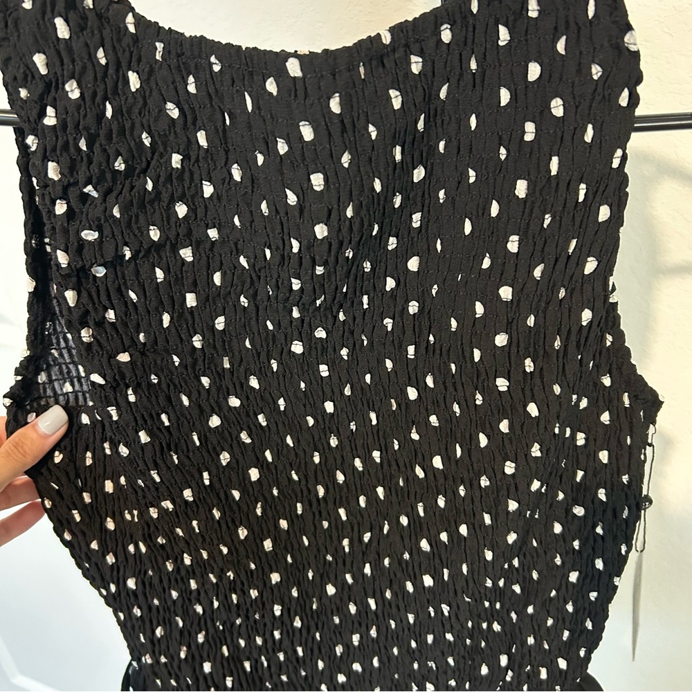 Emerson Lang Black and White Polka Dot Blouse - Picture 5 of 7